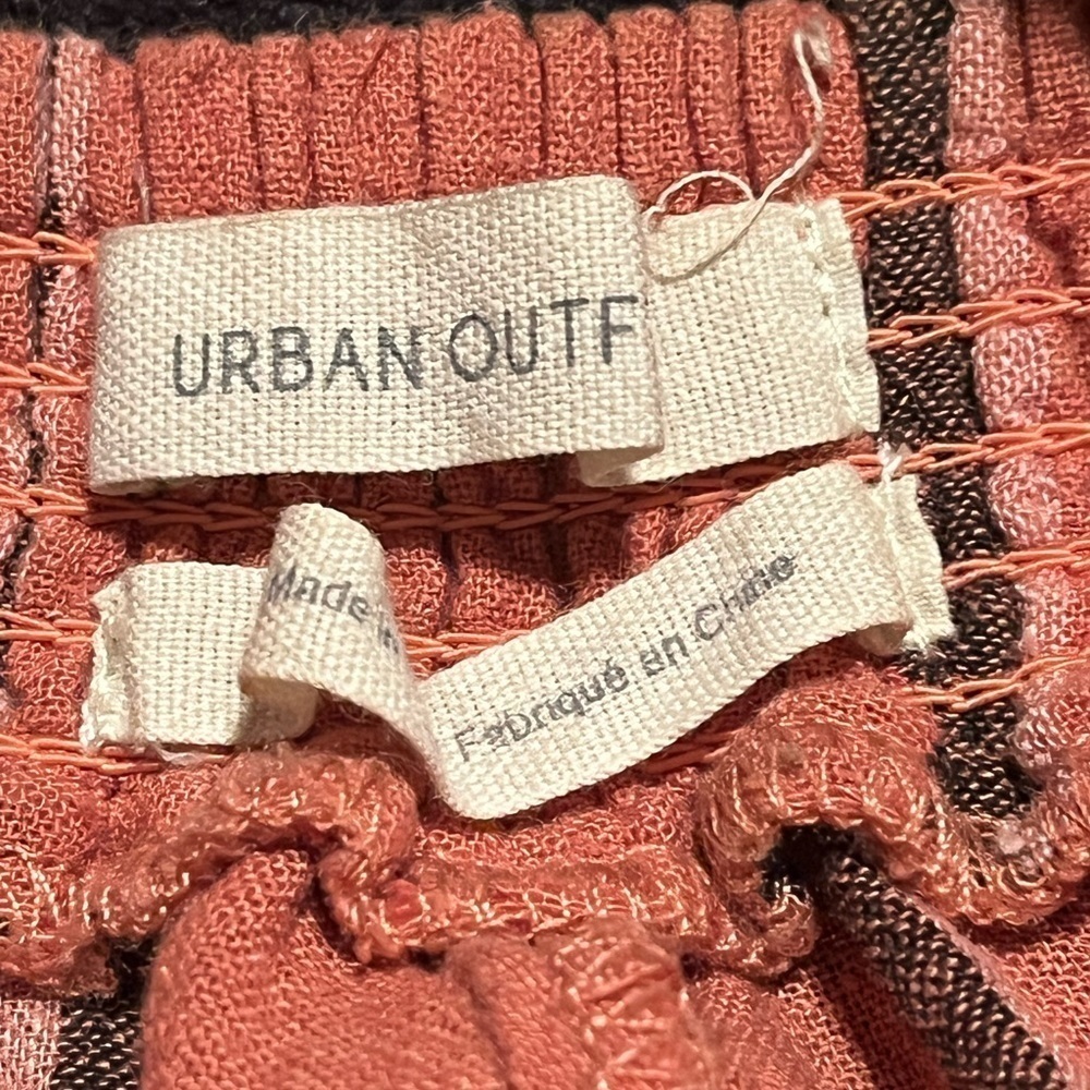 Urban Outfitters Linen Blend Striped Jumpsuit Sz Med - Picture 8 of 9
